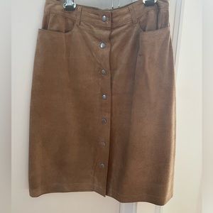THEORY Suede MIDI Skirt Size 8